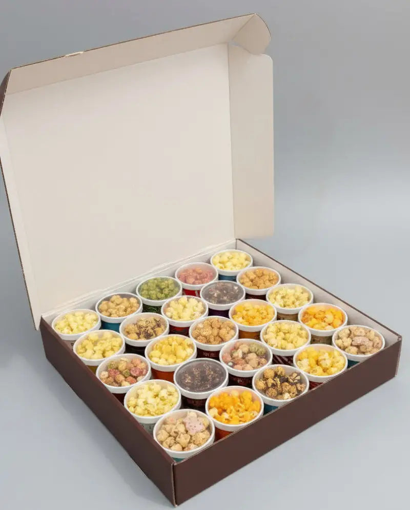 Gourmet Popcorn Gift Box Sampler 25 Flavors