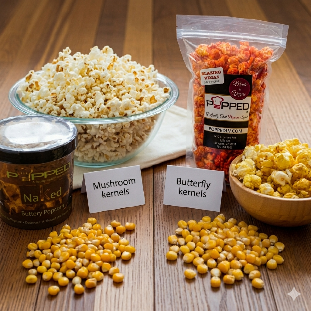 Mushroom vs. Butterfly Popcorn Kernels: Why We Only Use Mushroom at Popped Las Vegas