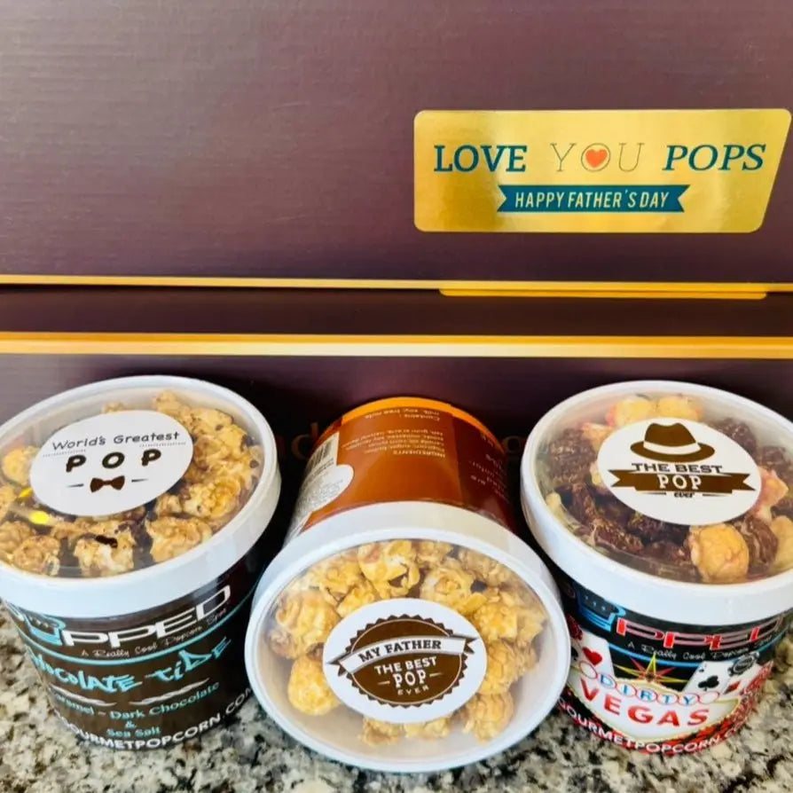 Make Dads Day Pop with Popped Las Vegas Gourmet Popcorn Gift Box