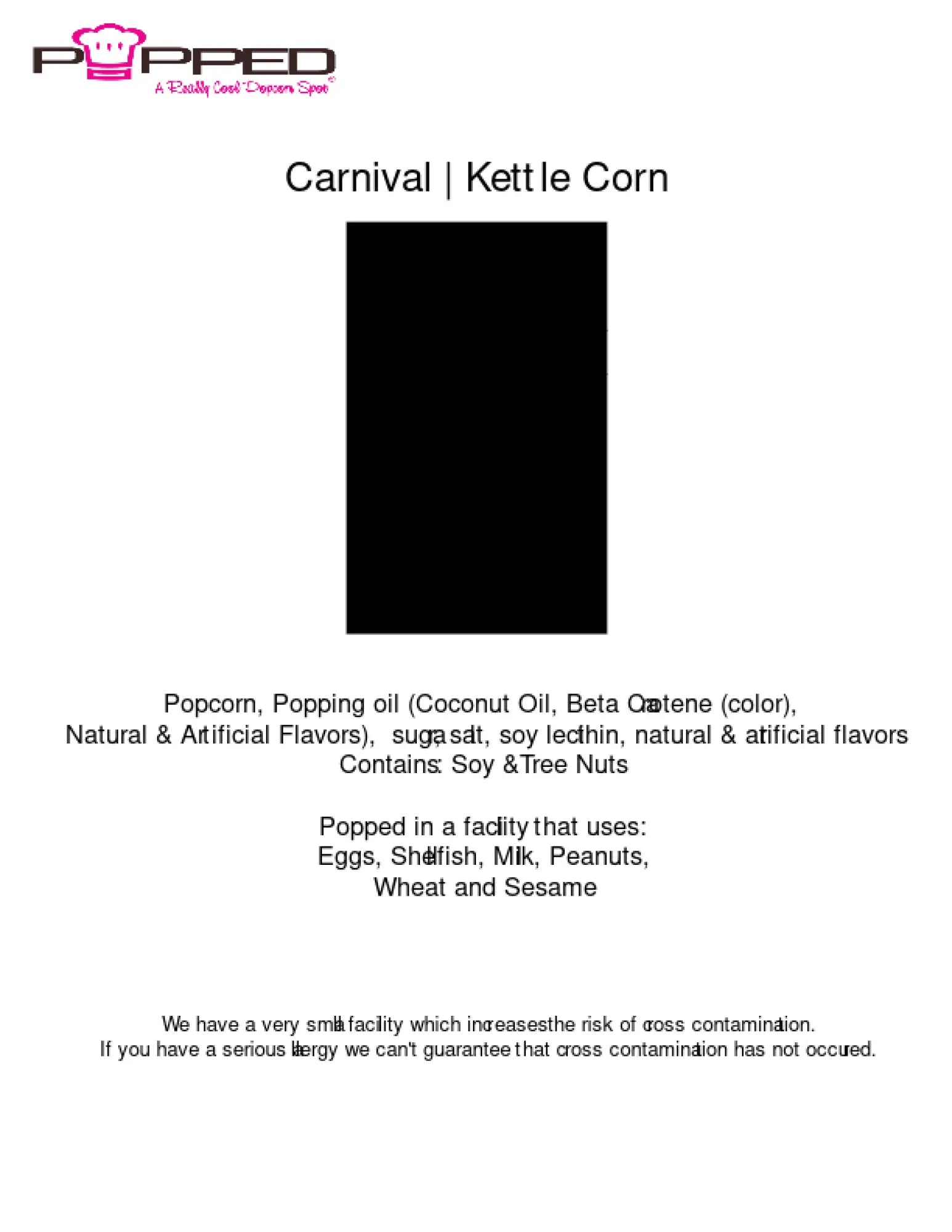 popped las vegas kettlecorn ingredients