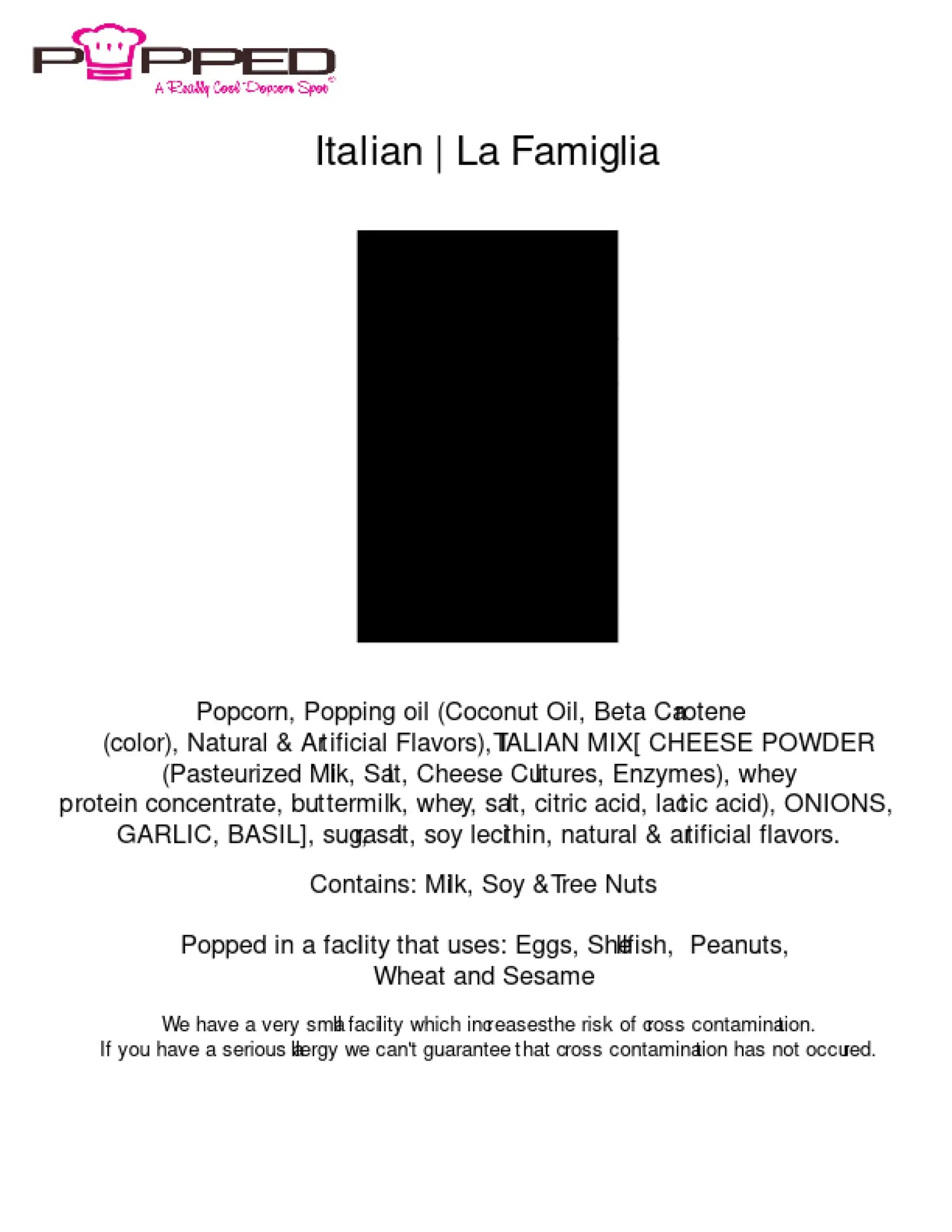 italian gourmet popcorn