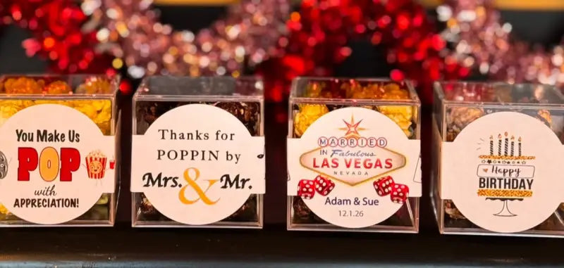 Gourmet Popcorn Custom Party Favors Set of 48