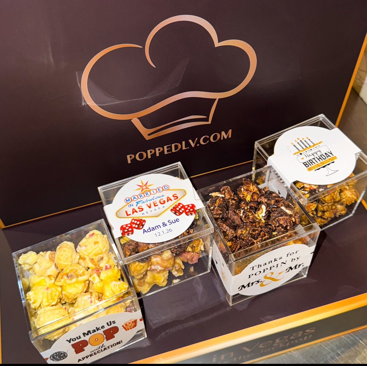 Gourmet Popcorn Custom Party Favors Set of 48 - POPPED LAS VEGAS