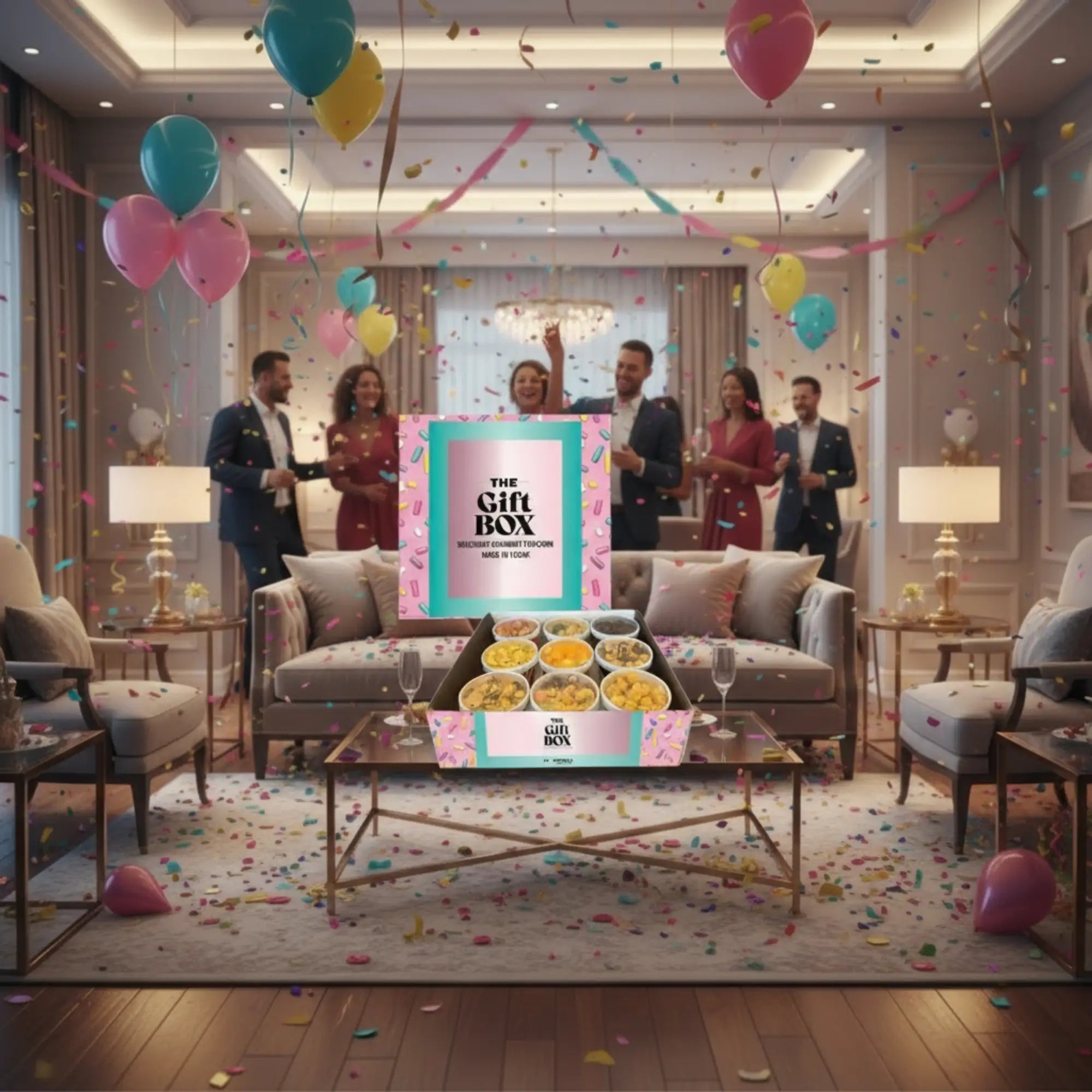 The Gift Box Gourmet Popcorn Sampler with Nine Flavors