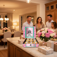 The Gift Box with various items in a family setting
