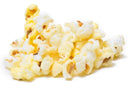 A pile of fluffy, butter-colored popcorn kernels.