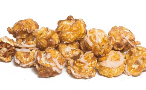 A pile of glazed caramel popcorn.