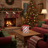 Stripe One Gallon Gourmet Popcorn Gift Tin Made in Las Vegas