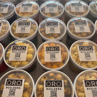 oro builders branded on gourmet popcorn