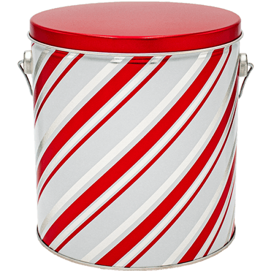 POPPED LAS VEGAS Candy Stripe | Gourmet Popcorn | One Gallon Tin