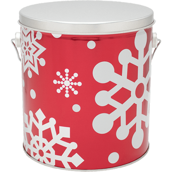 POPPED LAS VEGAS Snowflake | Gourmet Popcorn | One Gallon Tin | best popcorn for shipping