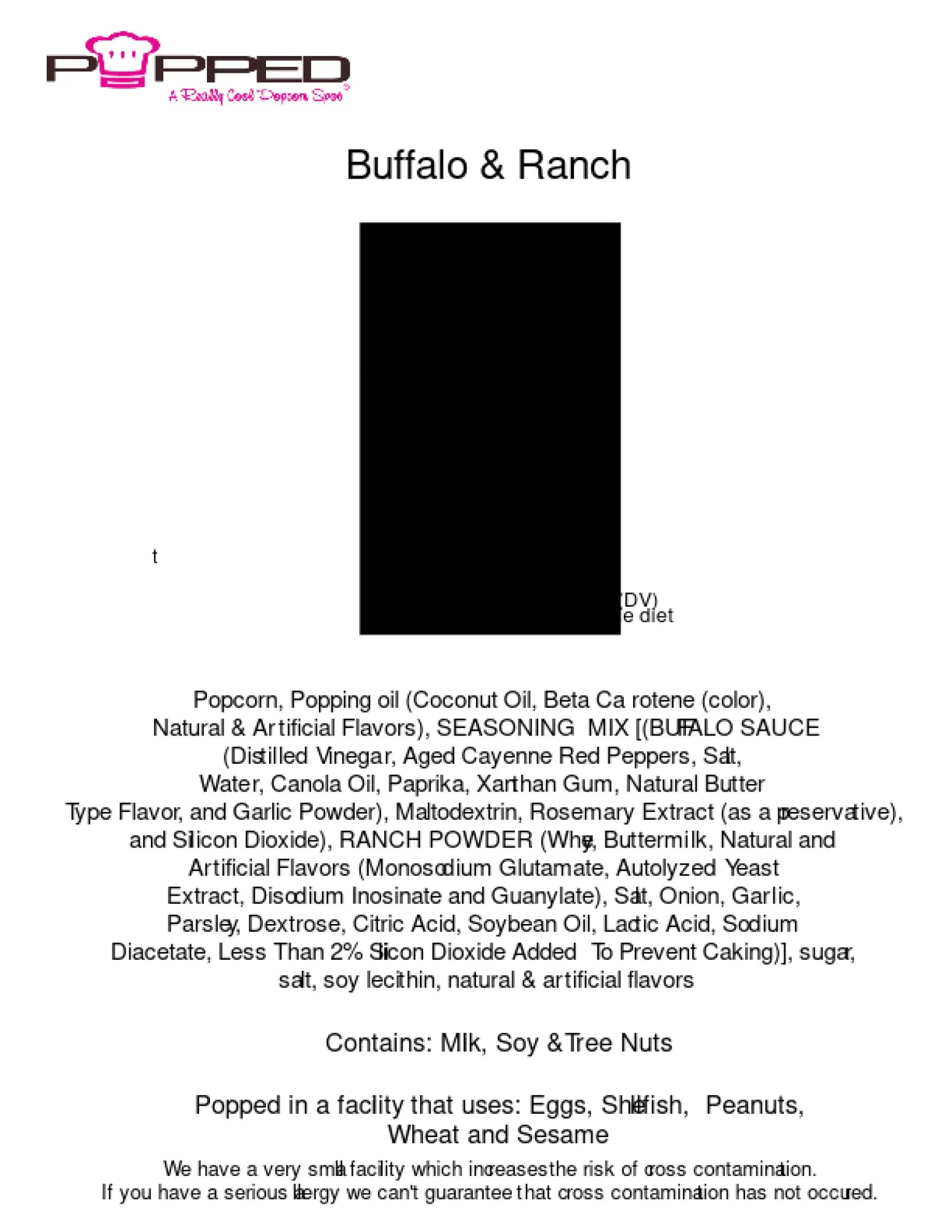buffalo and ranch ingredients