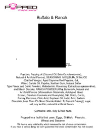 buffalo and ranch ingredients