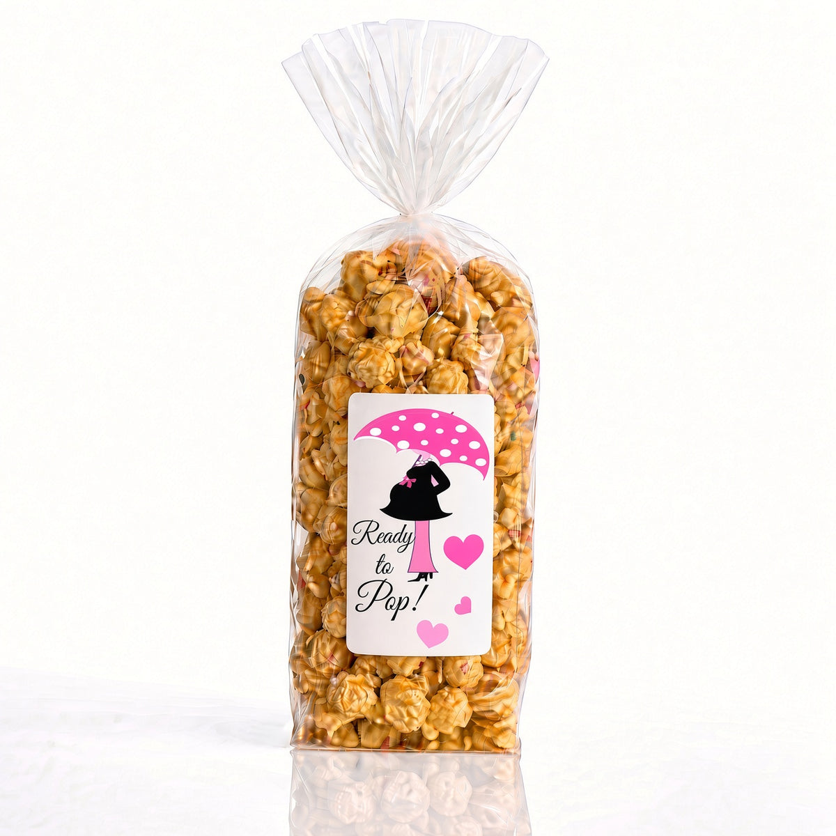 custom baby shower bag of gourmet popcorn with ready to pop 