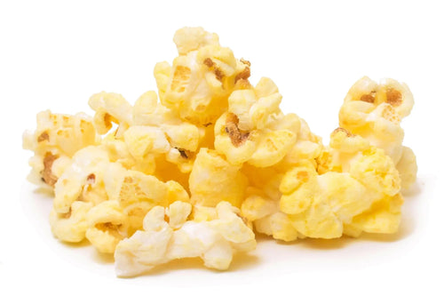 A pile of fluffy, buttered popcorn.