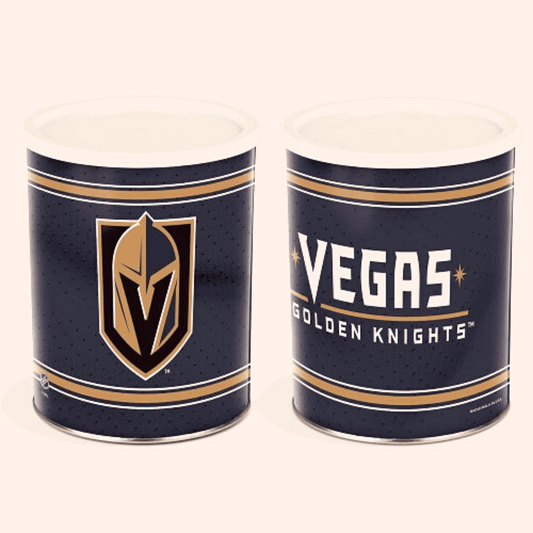 Las Vegas Golden Knights one gal Gourmet Popcorn Tin | popcorn gift ideas